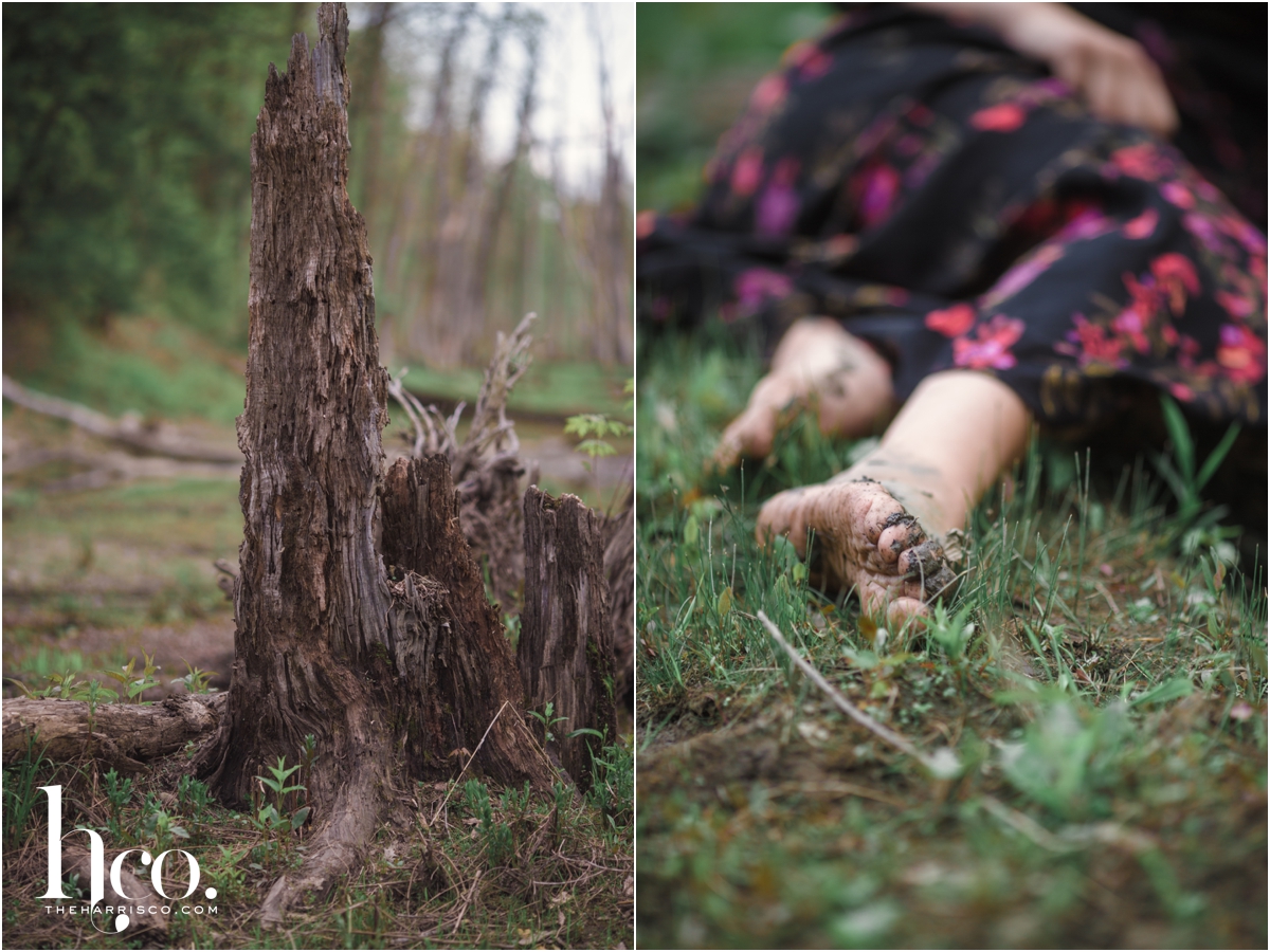 saratoga boudoir photographer intimate portraits bridal boudoir forest shoot by makayla jade the harris company