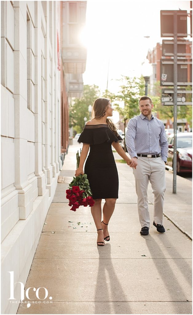 Brittany Chris Downtown Saratoga Springs Engagement Session | Engagement Photography | The Harris Co | theharrisco.com